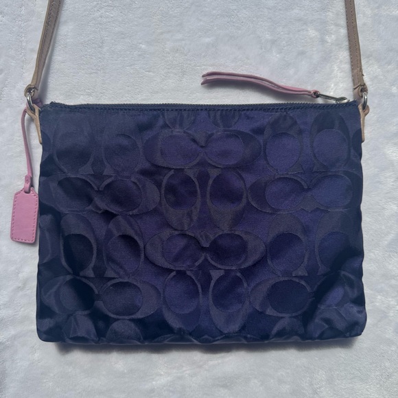 Coach Blue Canvas Crossbody Bag - Picture 3 of 6